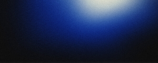 Dark blue white and black noisy texture dark glowing noise texture. Abstract gradient blurred colorful with grain noise background. retro banner poster cover design