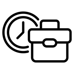 Briefcase. Icon for design. 