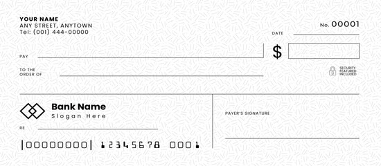 Gradient blank check template vector format
