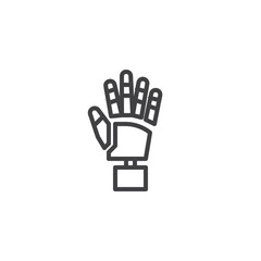 Robotic arm line icon