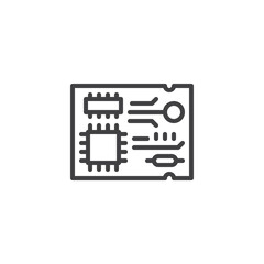 Circuit Board line icon