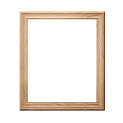 a wooden frame with a white background