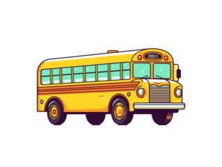 a yellow school bus with windows