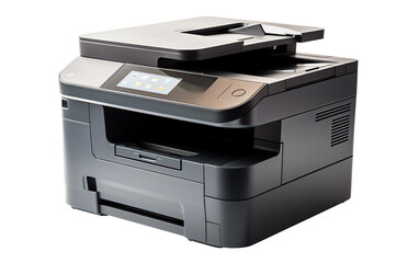 a black printer with a screen