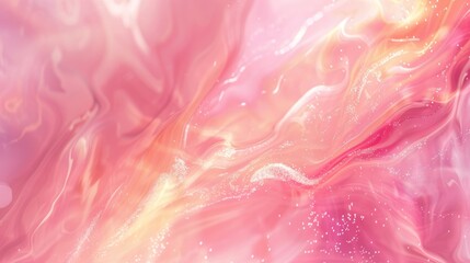 Abstract image featuring flowing waves of pink and gold hues, with a dynamic and fluid appearance, evoking a sense of movement and elegance.