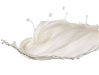 a white liquid splashing