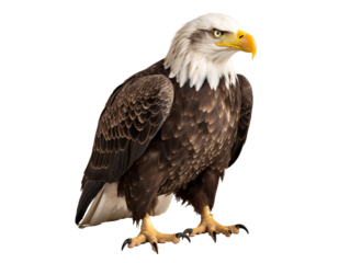 a bald eagle with a white head
