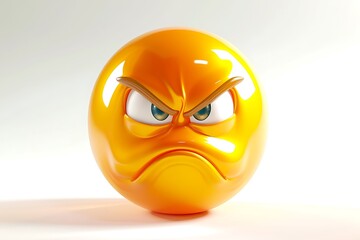 emoji icon of a face with rolling eyes showing a sarcastic expression in bright yellow set against a white background The rendering is highly realistic