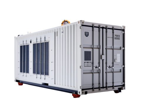 a white container with wheels