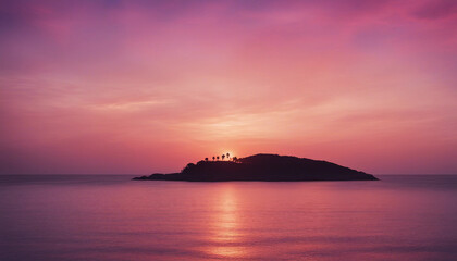 A breathtaking sunset over the sea, with the sky painted in hues of orange, pink, and purple
