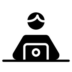 Icon of Person working from home on the computers