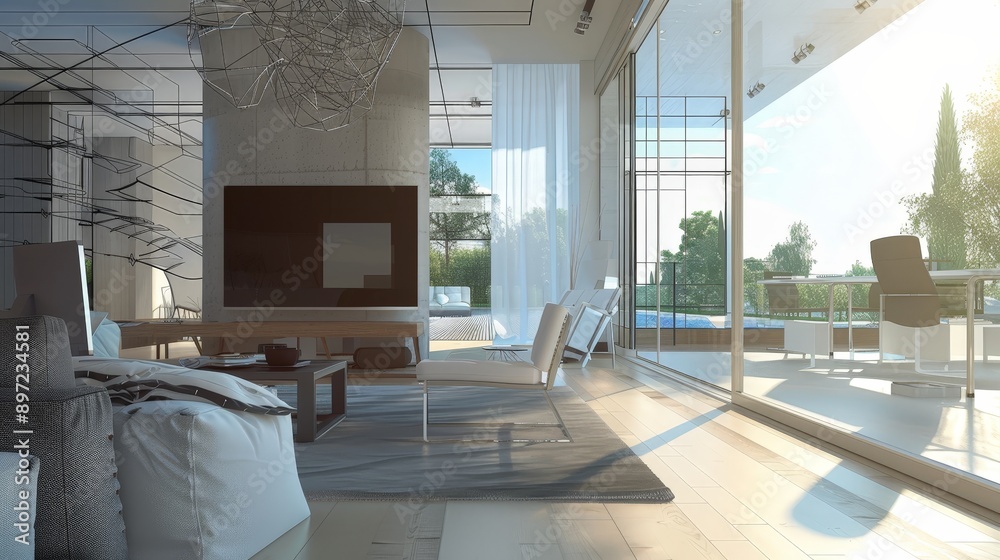 Poster use. write about architectural software, virtual modeling, and how 3d technology allows for precise 