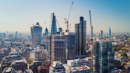 Witness the ever-changing skyline of London, with aerial views capturing the latest developments