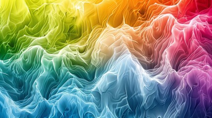 Obraz premium Vibrant wavy pattern forming in multiple colors, ideal for website backgrounds and banners