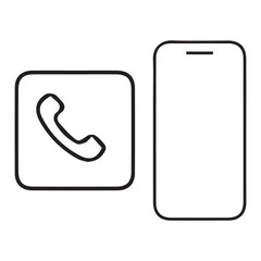 Handset button phone icon