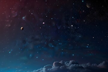 Outer space background Generative AI