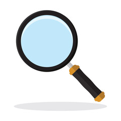 magnifying glass concept illustration, flat style vector illustration.