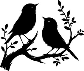 birds on a branch, love bird 