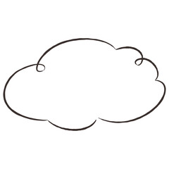 シンプルでおしゃれな雲（吹き出し）のイラスト