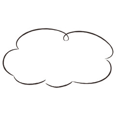 シンプルでおしゃれな雲（吹き出し）のイラスト