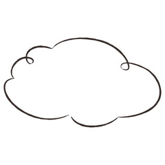 シンプルでおしゃれな雲（吹き出し）のイラスト
