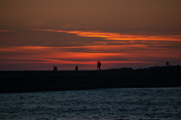 Fototapeta premium sunset over the sea