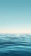 Obraz premium Calm, blue water stretches endlessly under a clear sky