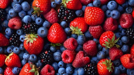 A vibrant display of fresh berries