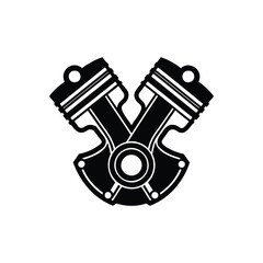 piston icon vector isolated white background