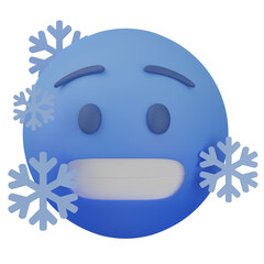 3d render  Cold Face  illustration