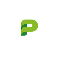 Letter P logo flat vector design