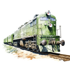 Obraz premium Military Railway Train Standard Clipart Illustration