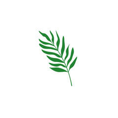 Hand drawn leaf icon flat vector design