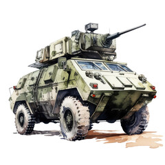 Military Armored Personnel Clipart Illustration