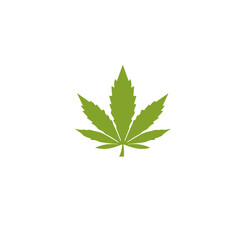 Cannabis logo flat vector design