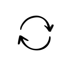 Hand drawn arrow logo flat vector design