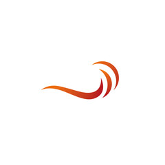 Obraz premium Wave logo flat vector design
