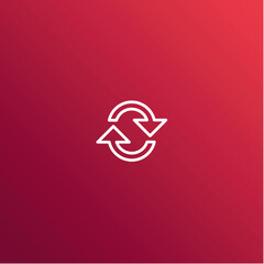 Refresh icon flat vector design