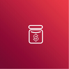 Saving money icon flat vector design