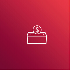 Saving money icon flat vector design