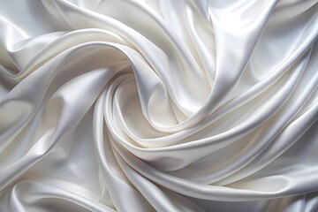 Fototapeta premium White Silk Fabric Texture.