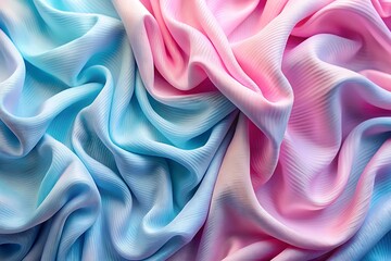 Obraz premium Abstract Blue and Pink Fabric Drapery.