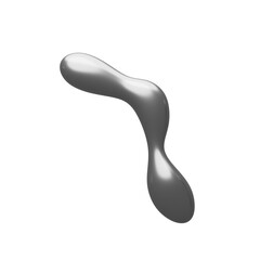 Chromed liquid metal 3d illustration. Abstract Metallic Liquid 3D Illustration