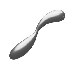 Chromed liquid metal 3d illustration. Abstract Metallic Liquid 3D Illustration