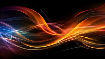 Naklejka premium Abstract background with wavy lines flowing, creating a sense of movement and energy