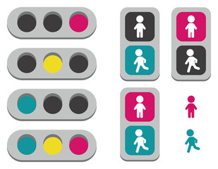 信号機のアイコン　イラスト