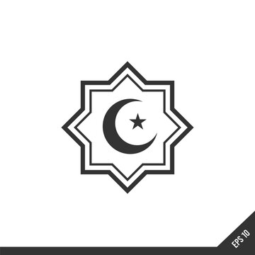 recommend clip art: illustration of a crescent moon and star. Islamic symbol. Islamic icons can be used for the month of Ramadan, Eid and Eid Al-Adha. for logo, website and poster designs. vector