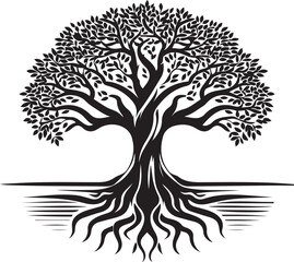 Tree Logo: Minimalist and Flat Vector Illustration
