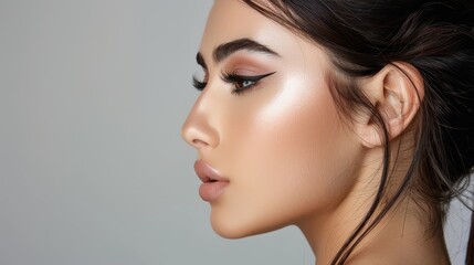 Naklejka premium Make-up model commercial photo