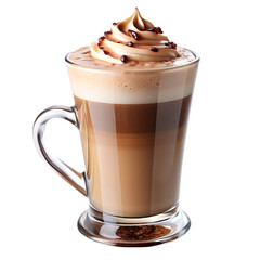 A cup of chocolate milkshake with whipped cream on top